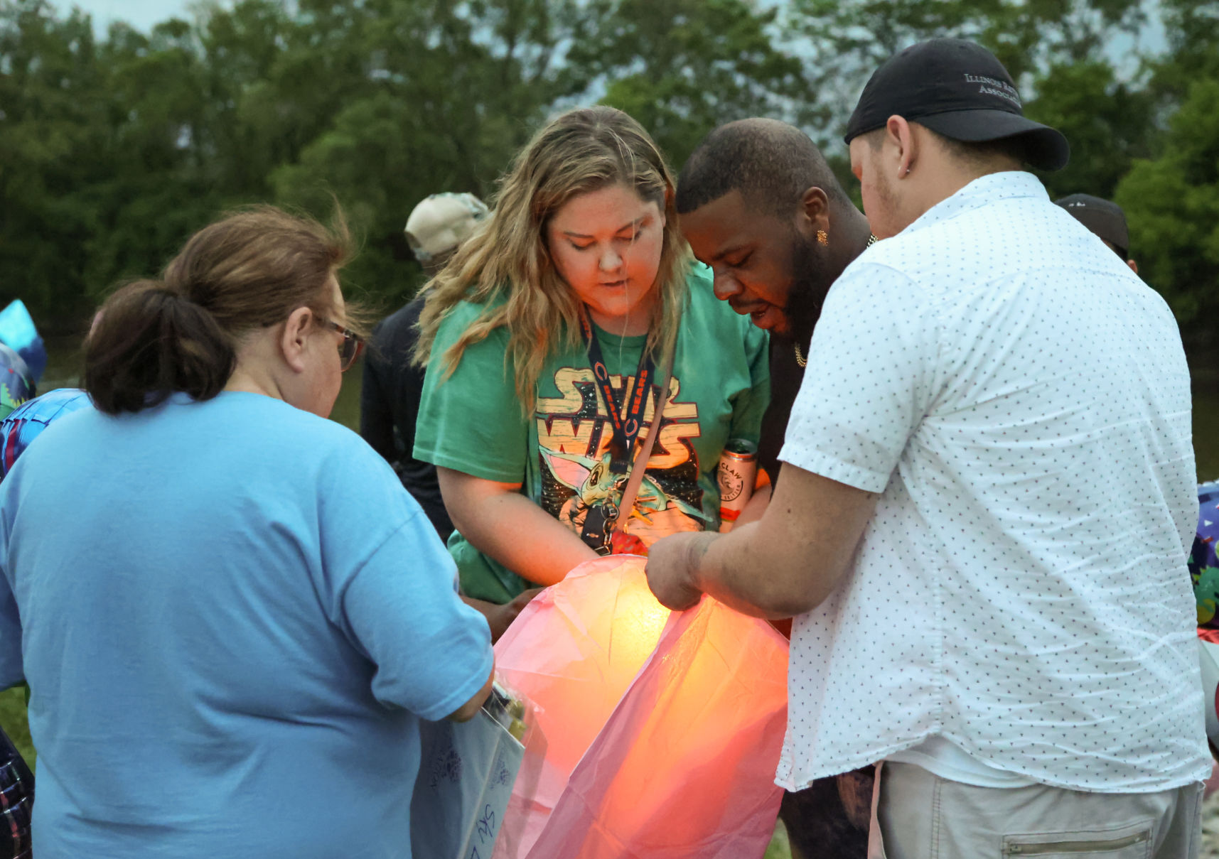 Vigil with volunteers who searched for Kyrin Carter